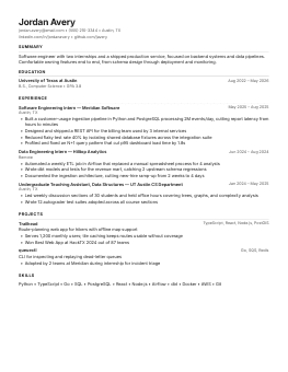 Compact résumé template preview